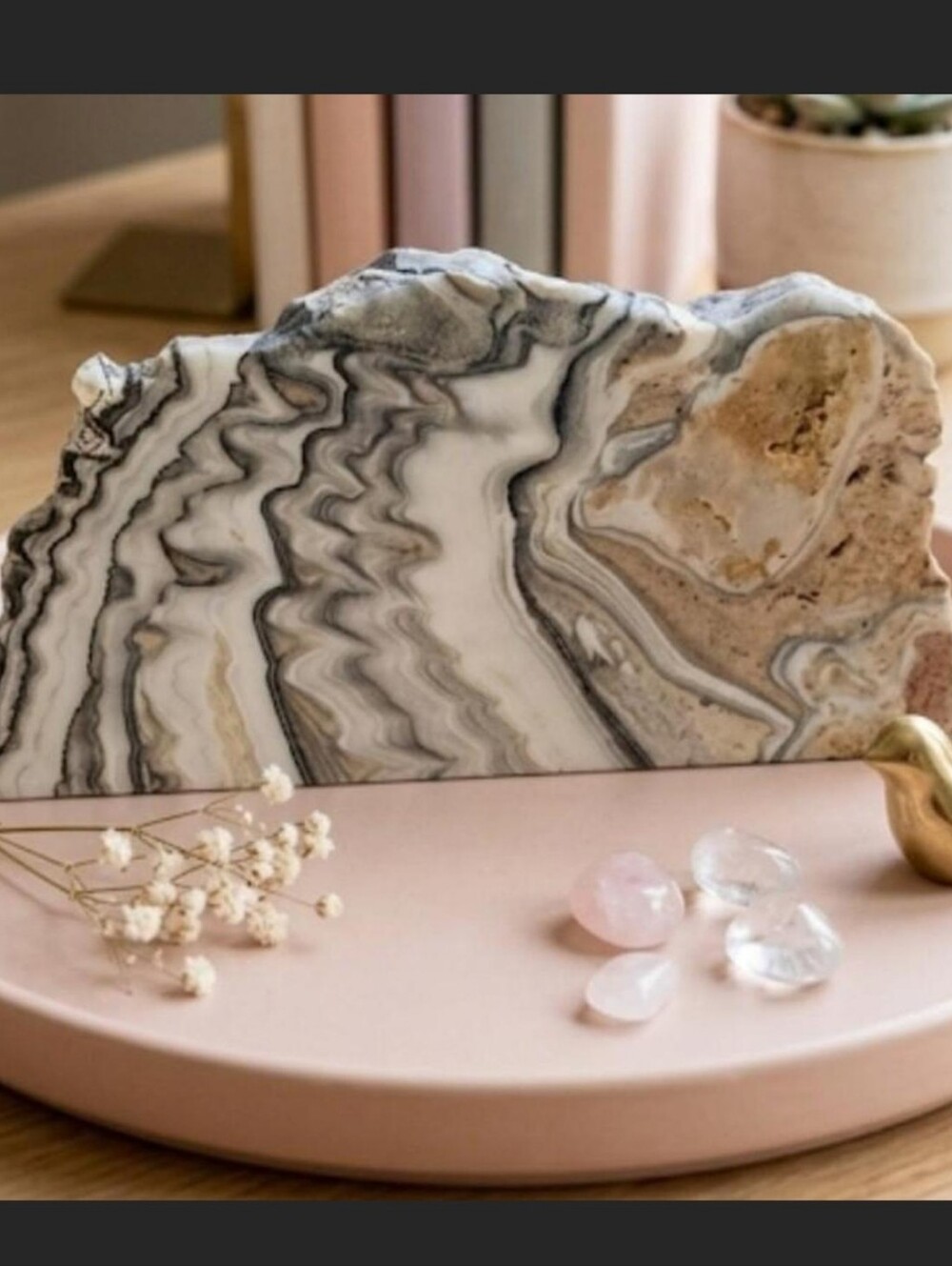 ✨New Stunning Zebra Calcite Freestanding Statement Slab✨Reasonable Offers Okay!❤